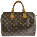Louis Vuitton Monogram Speedy 30 Shoulder Bag Brown