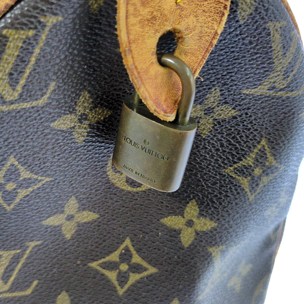 Louis Vuitton Monogram Speedy 30 Shoulder Bag Brown — view 8