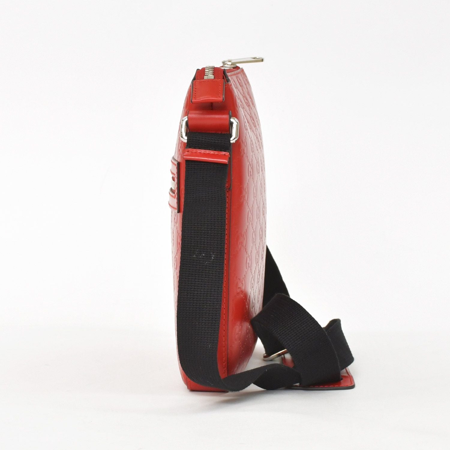 Gucci Shoulder Bag Guccissima Red Silver — view 3