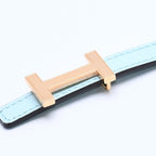 Hermes Belt Gold Leather Reversible Emerald Green — view 5