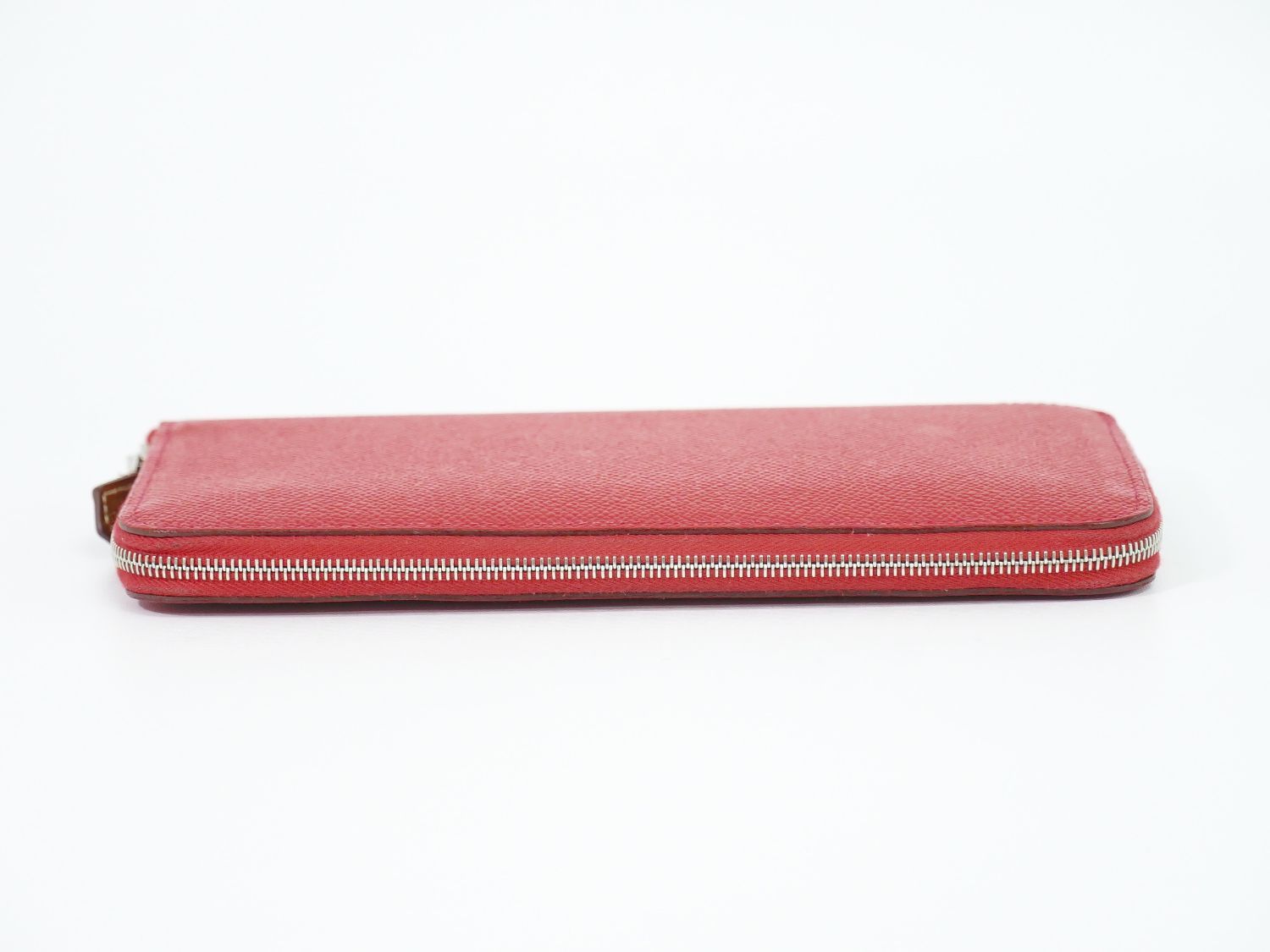 Hermes Azap Silk in Long Epsom Zip Around Wallet Rouge Casac — view 5