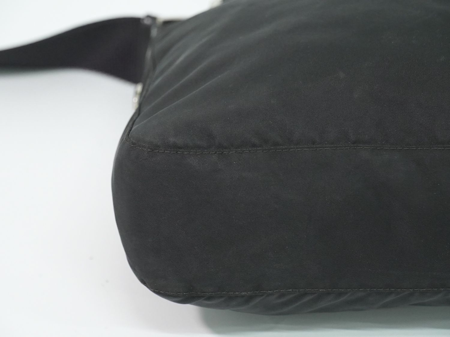 Prada Nylon Shoulder Bag Pochette Black — view 7