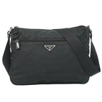 Prada Nylon Shoulder Bag Pochette Black