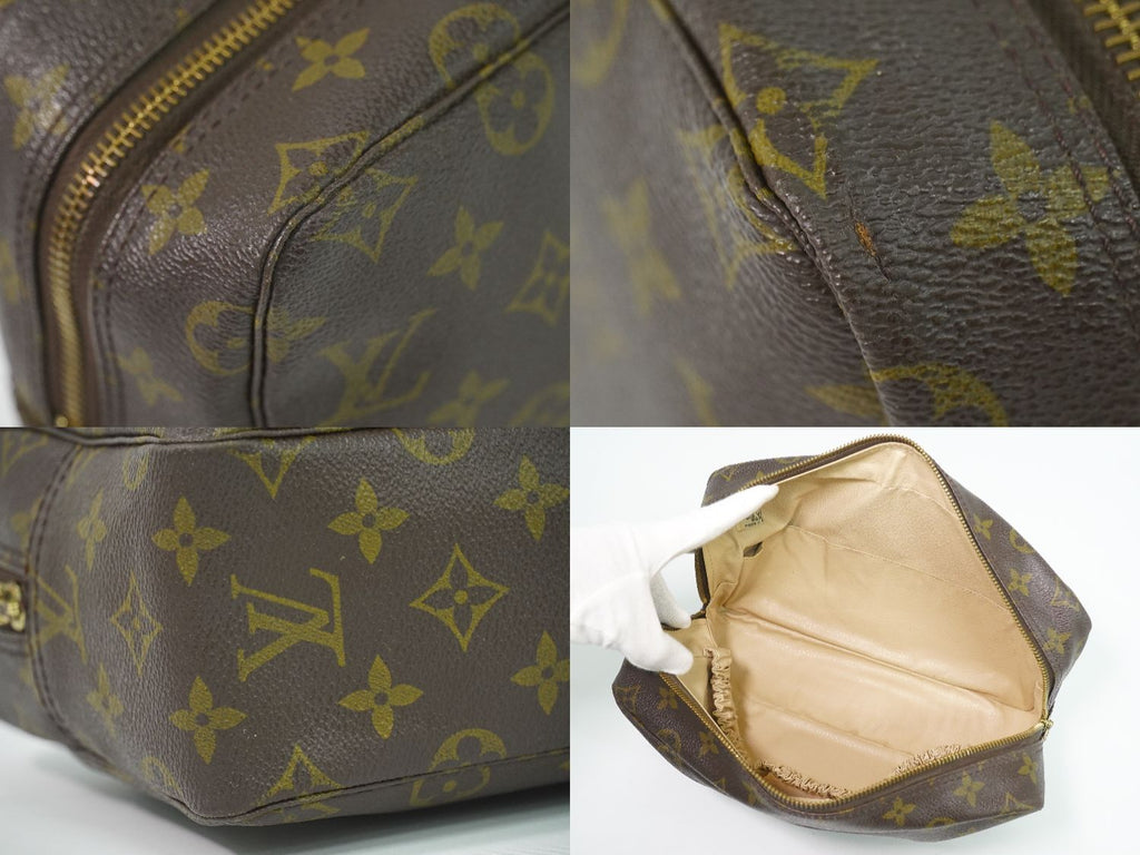 Louis Vuitton LV Trousse Toilet 28 Monogram Pouch Clutch Brown — view 8