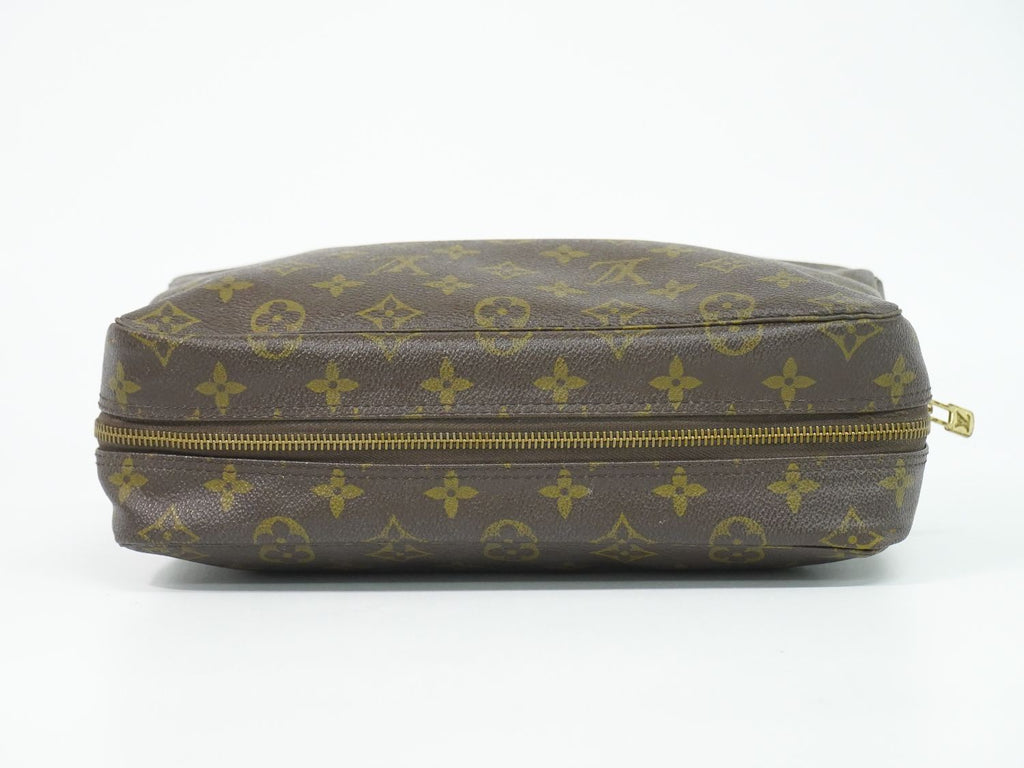 Louis Vuitton LV Trousse Toilet 28 Monogram Pouch Clutch Brown — view 5