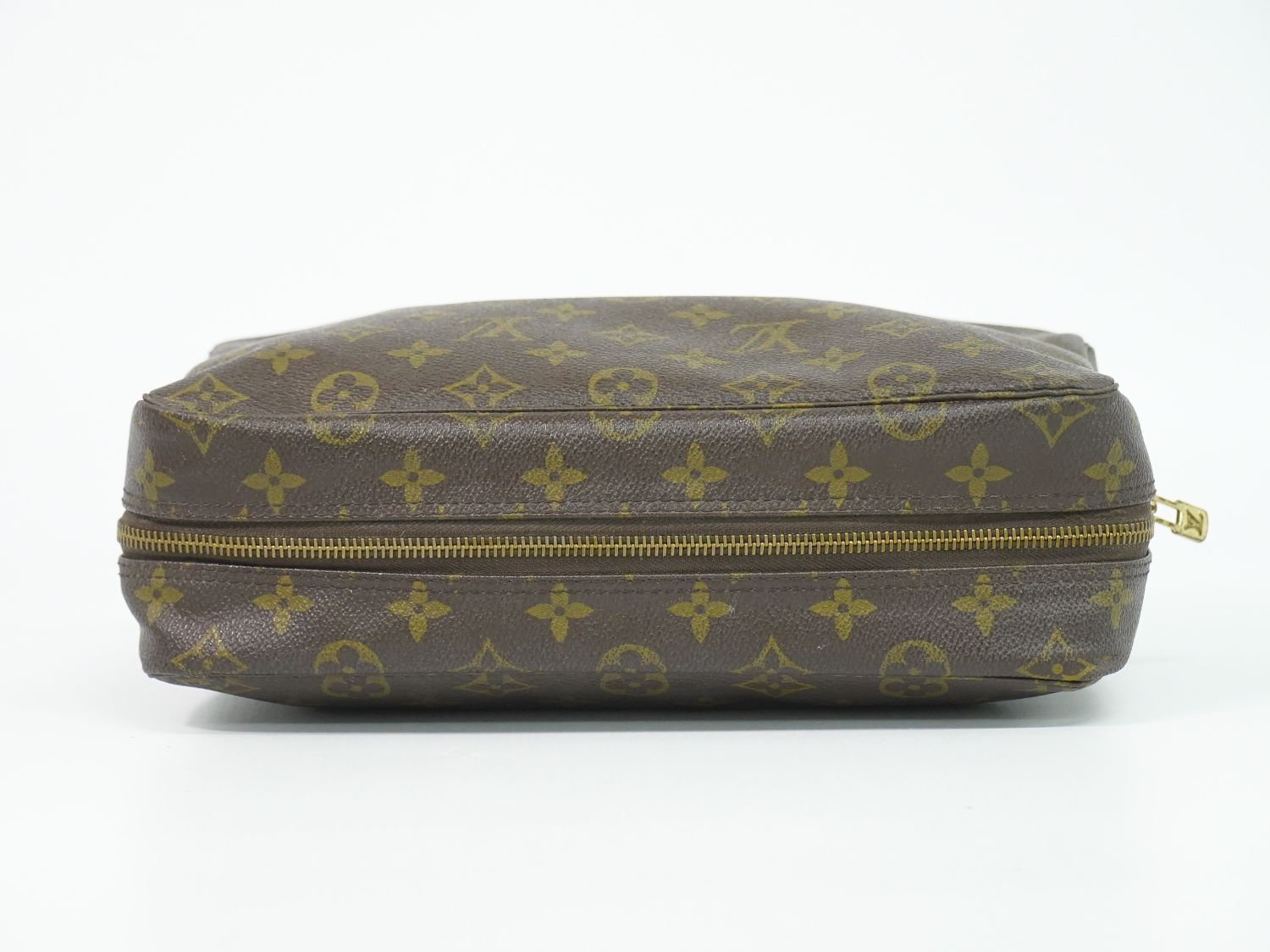 Louis Vuitton LV Trousse Toilet 28 Monogram Pouch Clutch Brown — view 5