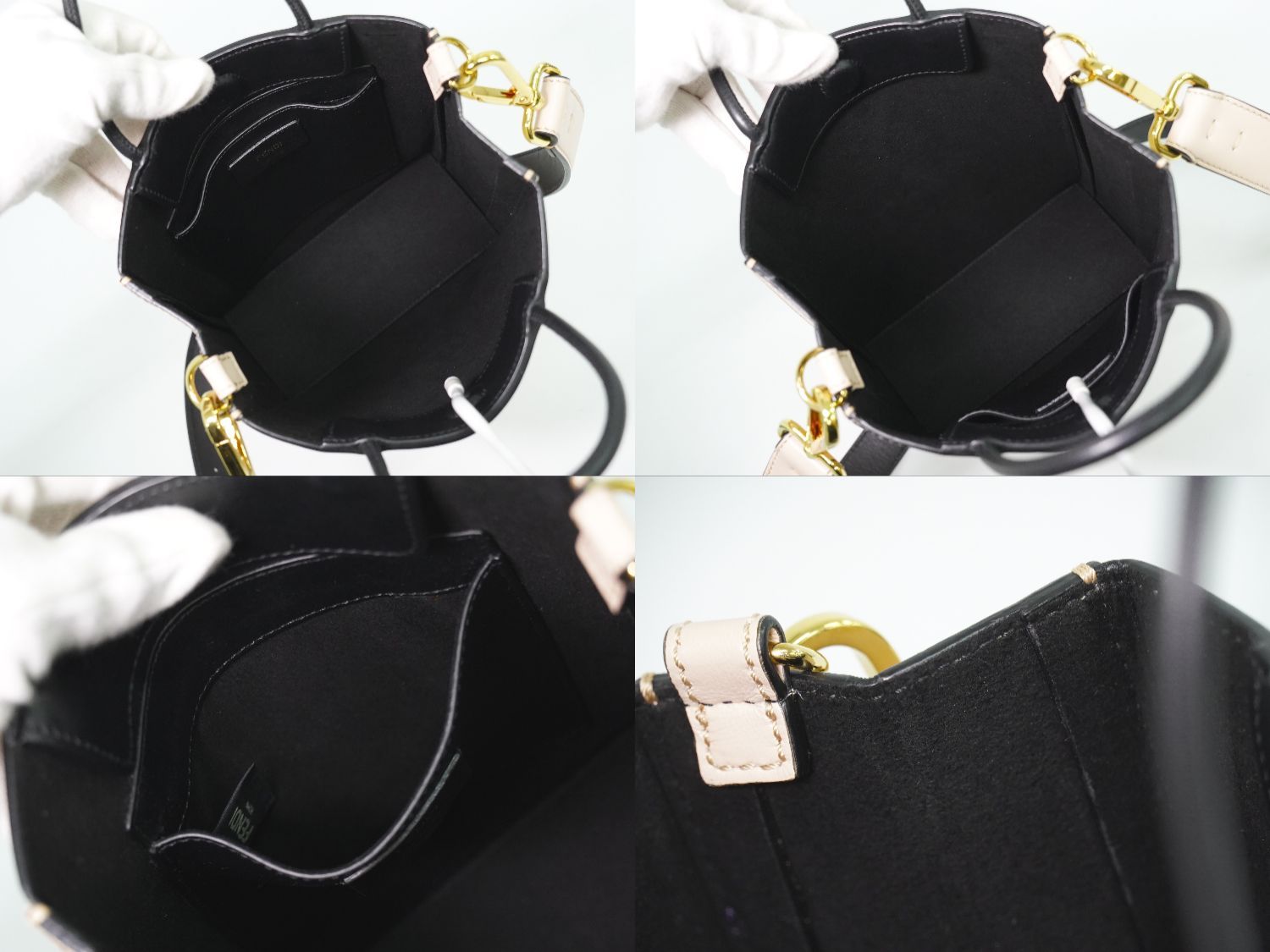 Fendi Pack Shopping Small 2-Way Shoulder Bag Pochette Leather Pink — view 8