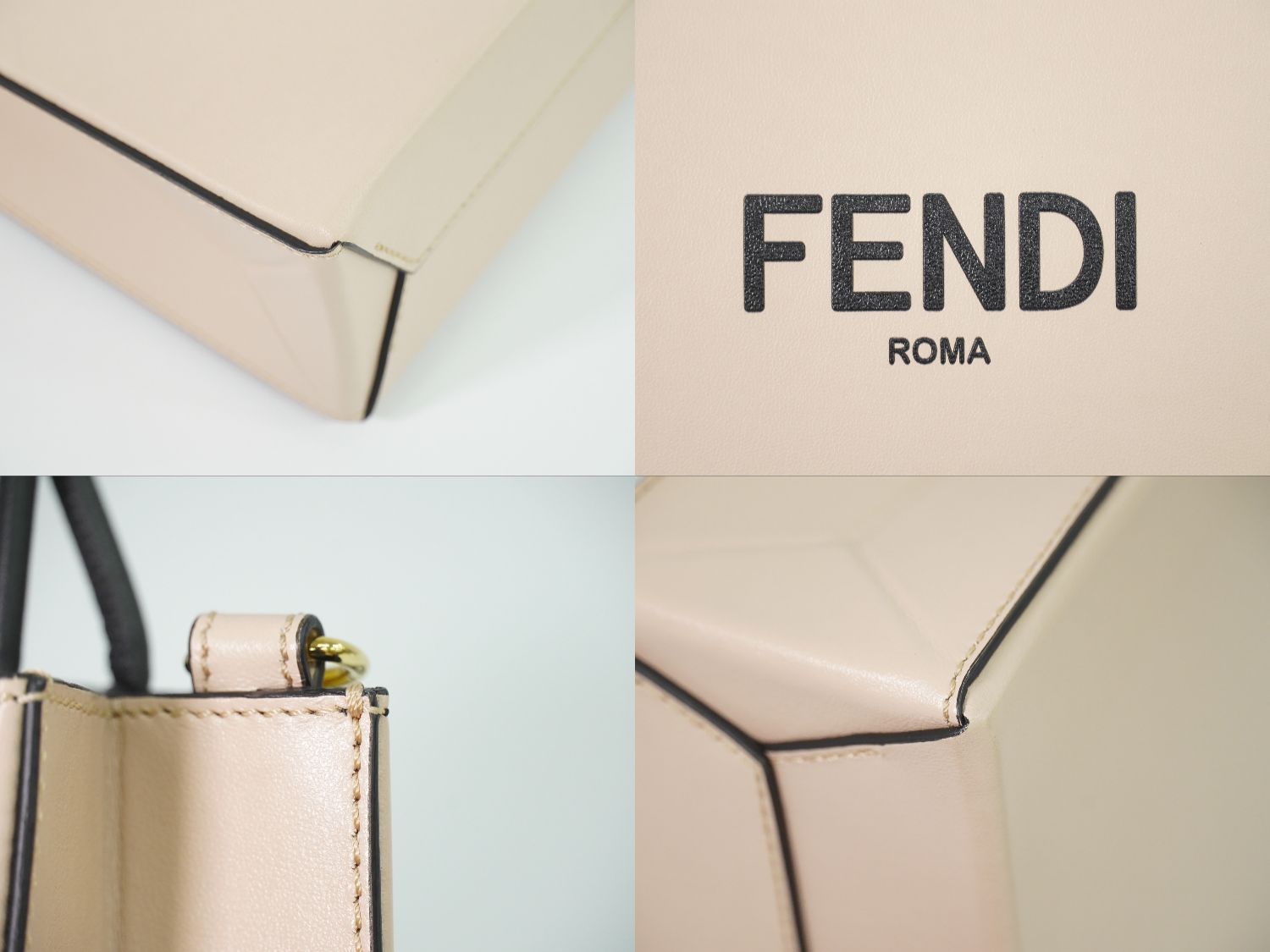 Fendi Pack Shopping Small 2-Way Shoulder Bag Pochette Leather Pink — view 7