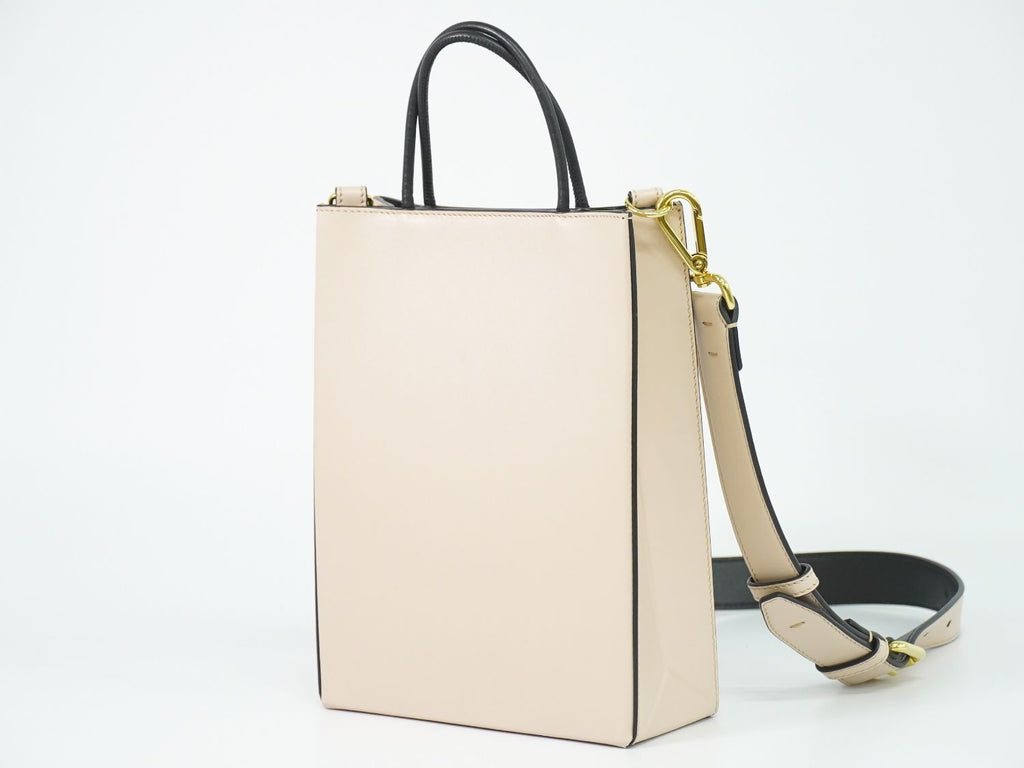 Fendi Pack Shopping Small 2-Way Shoulder Bag Pochette Leather Pink — view 2