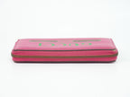Gucci Vintage Logo Zip Around Wallet Leather Pink — view 5