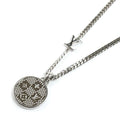 Louis Vuitton Metal Pendant Damier Staple Necklace 45 50 55 cm