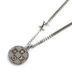 Louis Vuitton Metal Pendant Damier Staple Necklace 45 50 55 cm