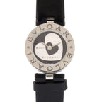 Bvlgari Double Heart SS Leather Black Quartz Watch Dial
