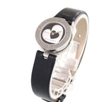 Bvlgari Double Heart SS Leather Black Quartz Watch Dial — view 5