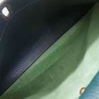 Saint Laurent Muse Two Leather Green Navy Blue Handbag — view 9