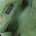 Saint Laurent Muse Two Leather Green Navy Blue Handbag — view 6