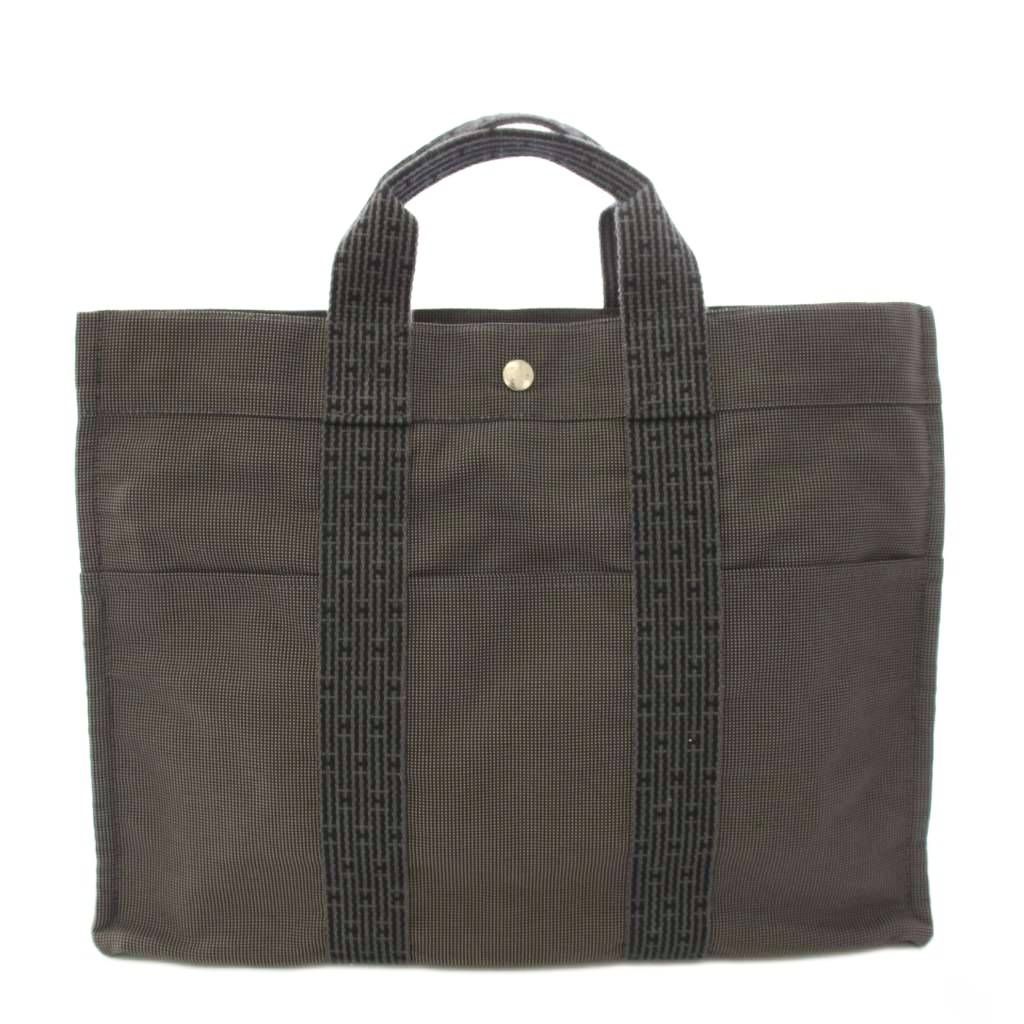 Hermes Her Line MM Tote Canvas Gray TK — view 2