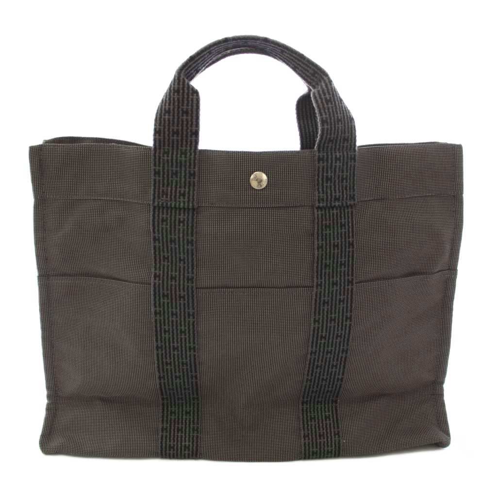 Hermes Her Line MM Tote Canvas Gray TK