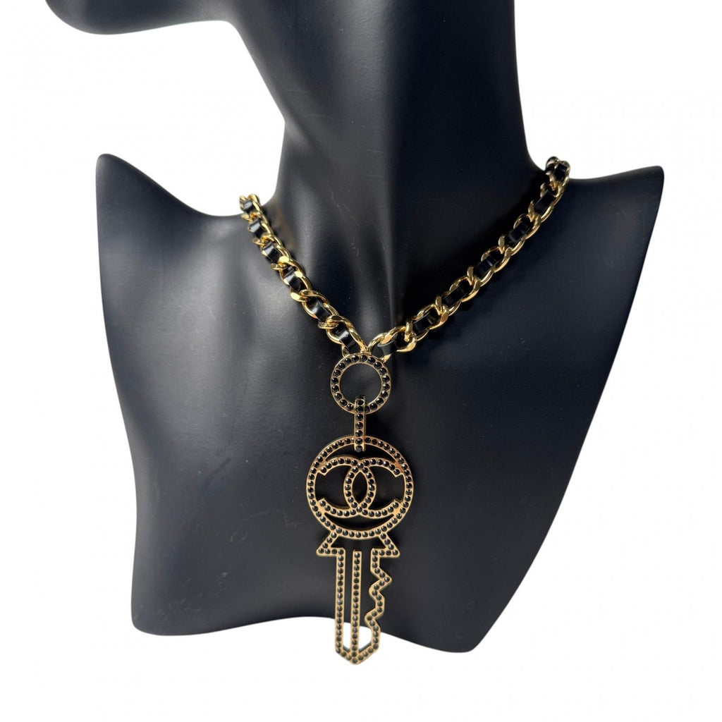 Chanel CC Logo Key Motif Necklace — view 3