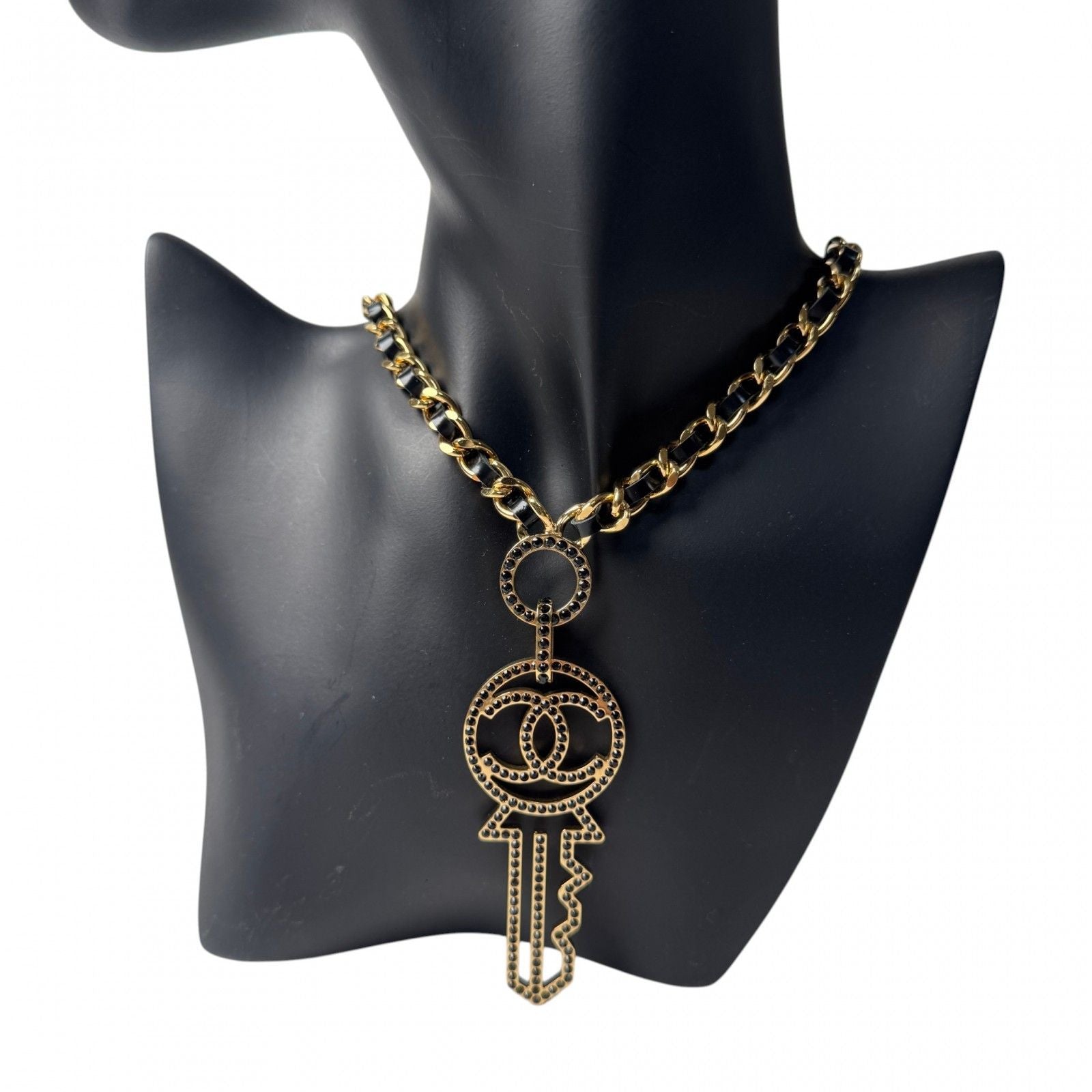 Chanel CC Logo Key Motif Necklace — view 3