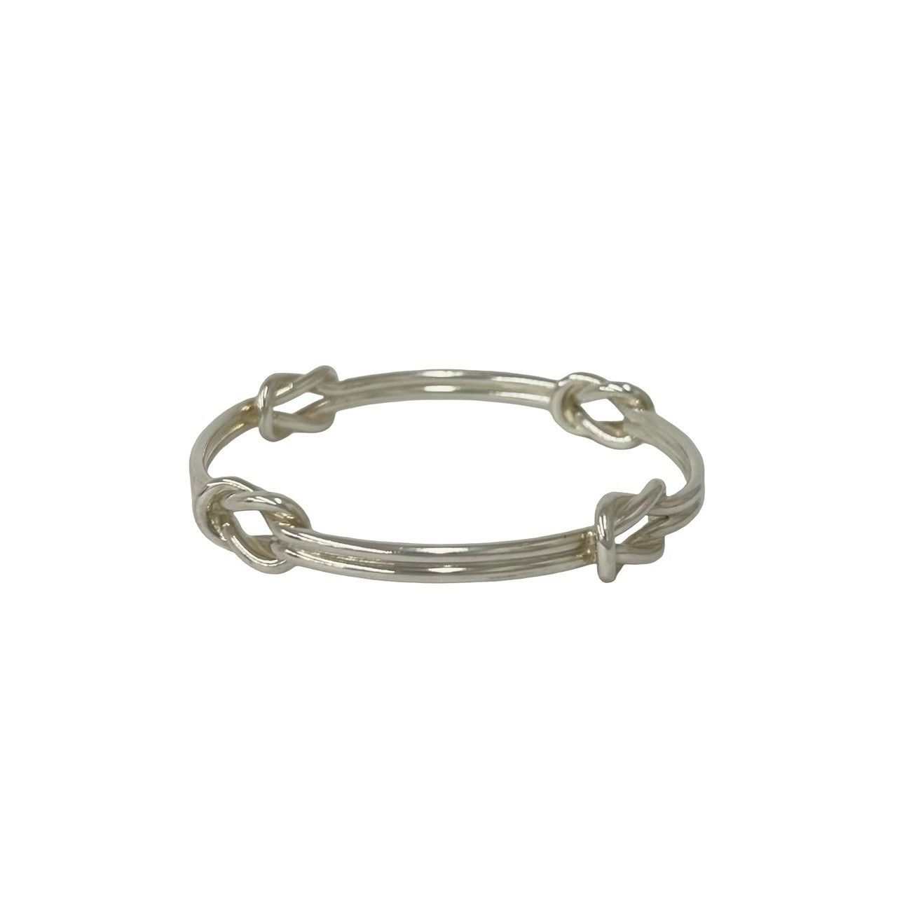Gucci Vintage Knot Bangle 925 Sterling Silver Bracelet — view 4