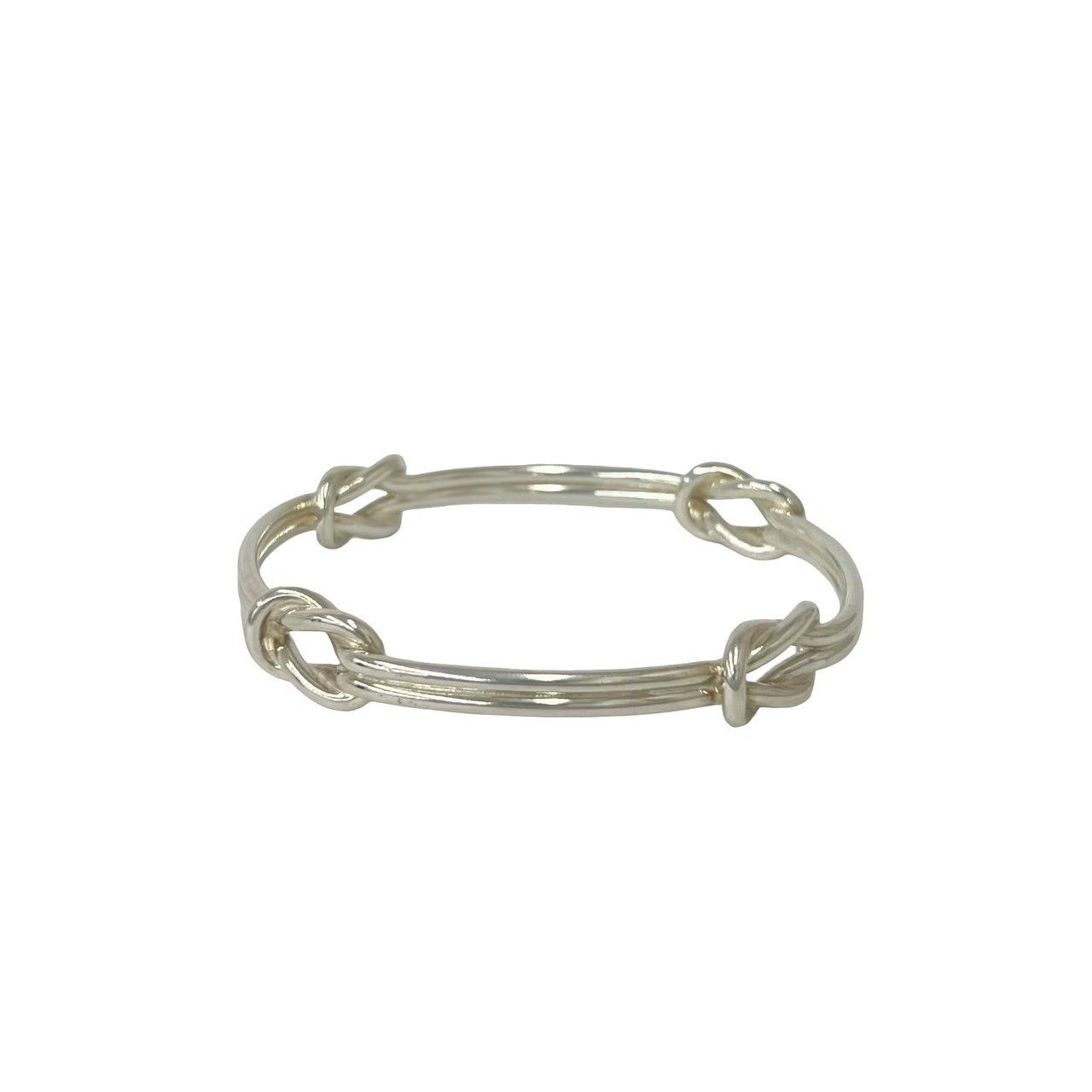 Gucci Vintage Knot Bangle 925 Sterling Silver Bracelet — view 5
