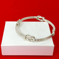Gucci Vintage Knot Bangle 925 Sterling Silver Bracelet