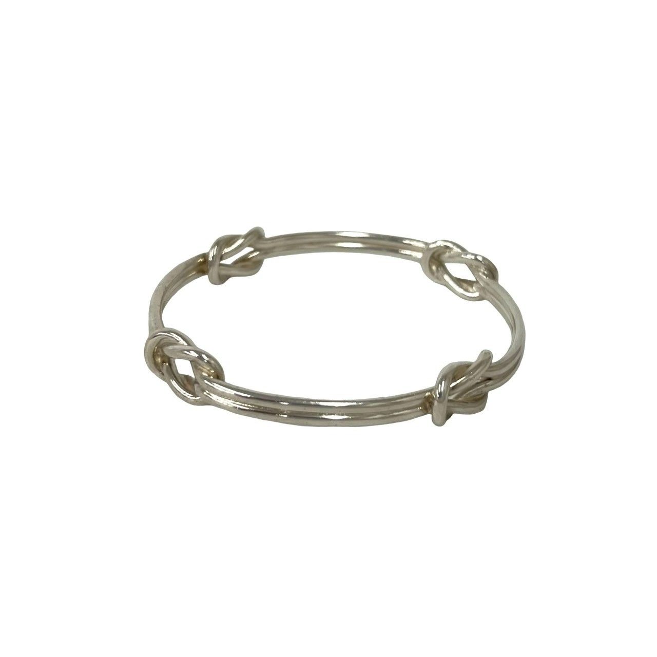 Gucci Vintage Knot Bangle 925 Sterling Silver Bracelet — view 6