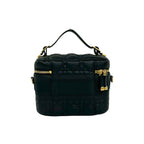 Dior Travel Small Vanity Cannage Leather 2-Way Shoulder Bag Black — view 3