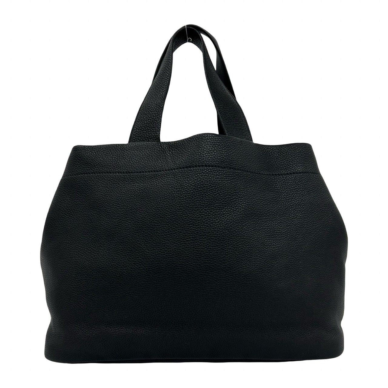 Prada Triangle Logo Perforated Vitello Daino Leather Handbag Mini Tote Black — view 3