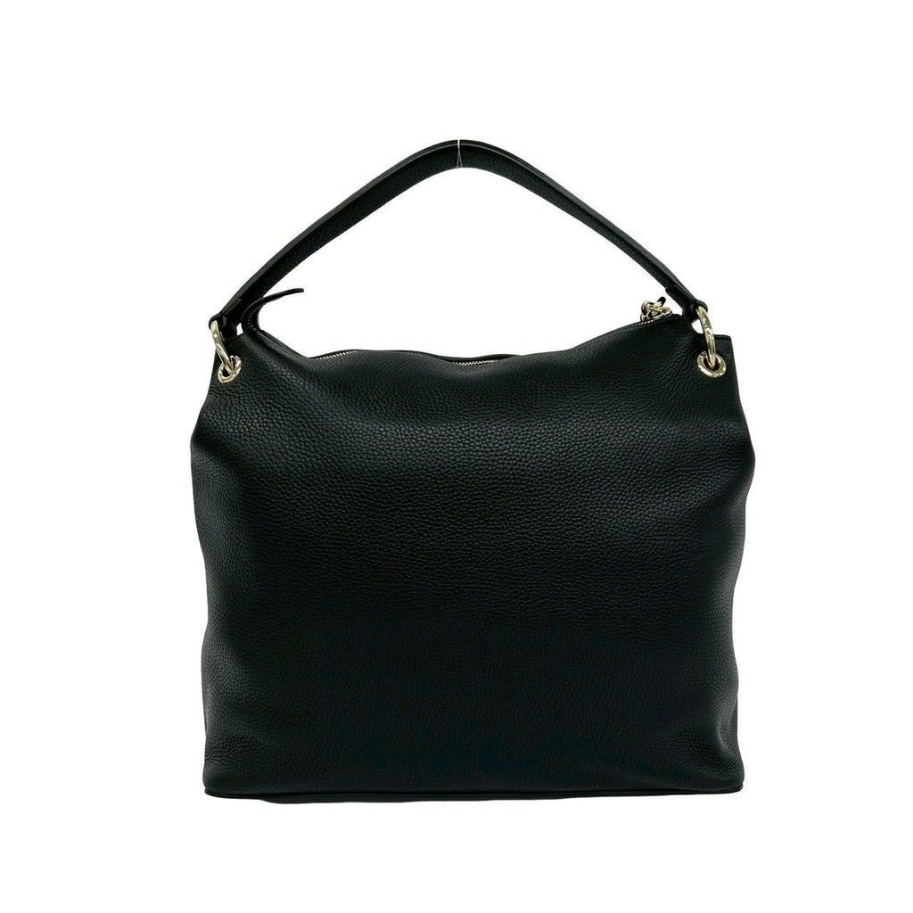 Gucci Soho Interlocking Embossed Leather Tassel 2-Way Shoulder Bag Black — view 3