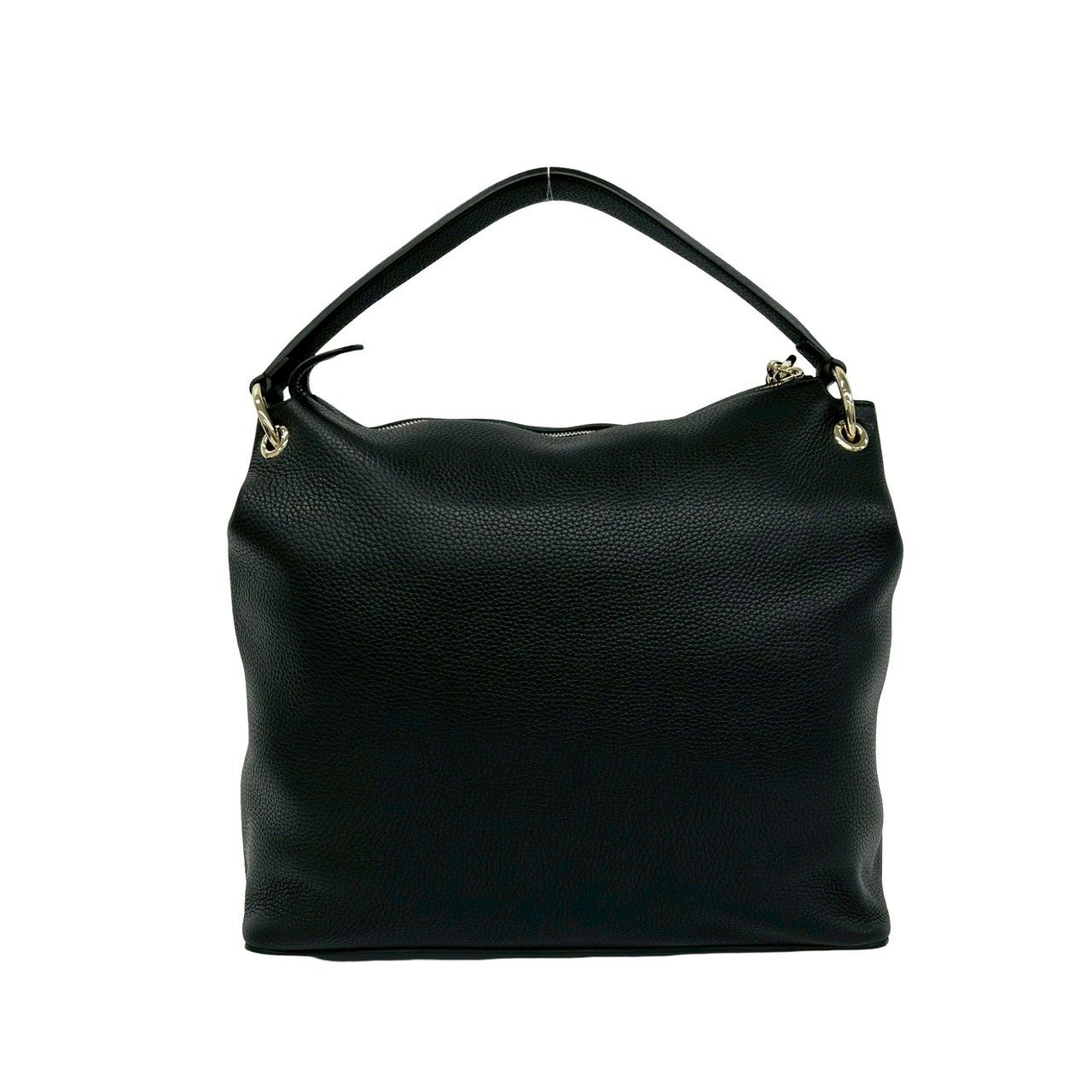 Gucci Soho Interlocking Embossed Leather Tassel 2-Way Shoulder Bag Black — view 3
