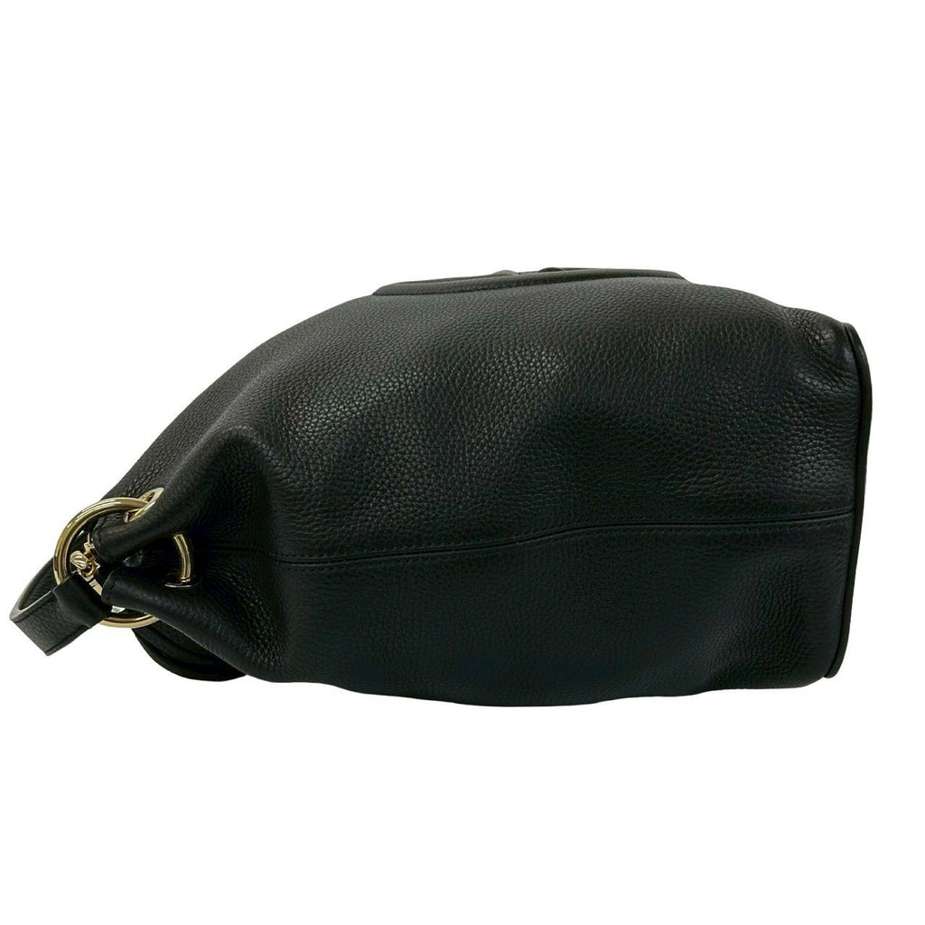 Gucci Soho Interlocking Embossed Leather Tassel 2-Way Shoulder Bag Black — view 5