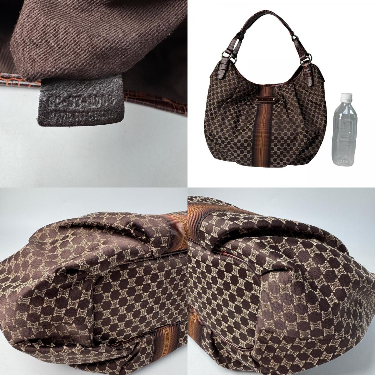 Celine Macadam Shoulder Handbag Canvas Leather — view 9