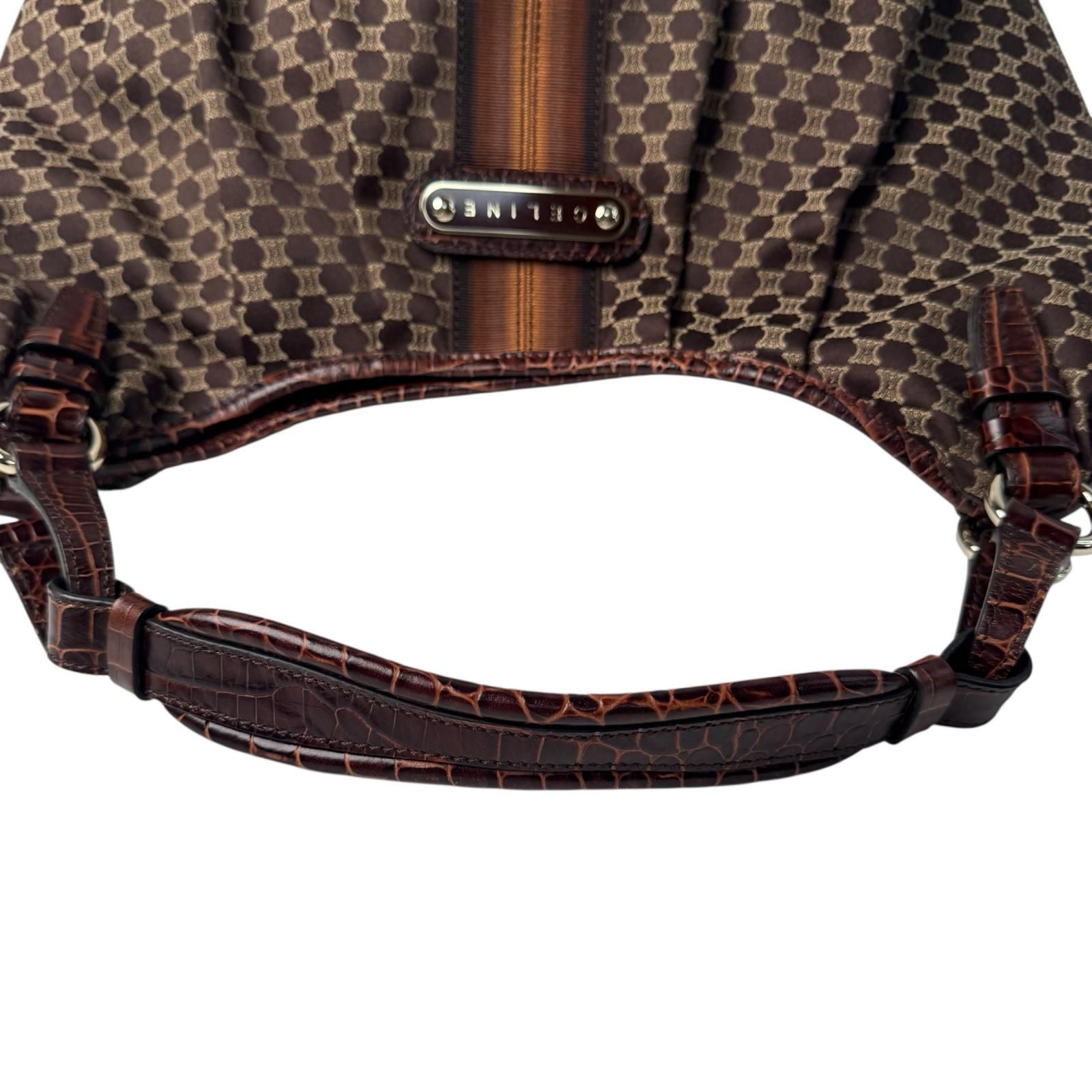 Celine Macadam Shoulder Handbag Canvas Leather — view 6