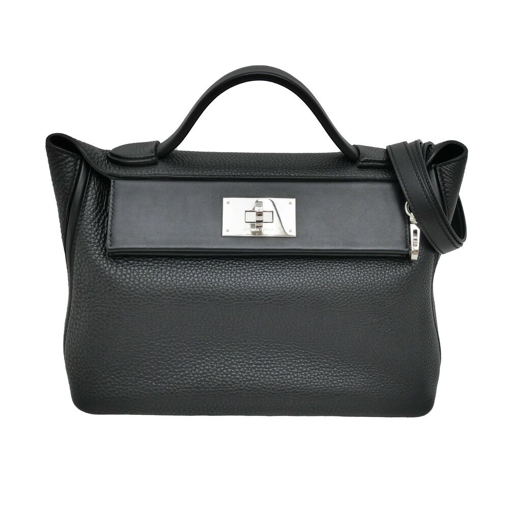 Hermes Van Quatre 29 Black Silver Togo Swift Construction Tote Hand