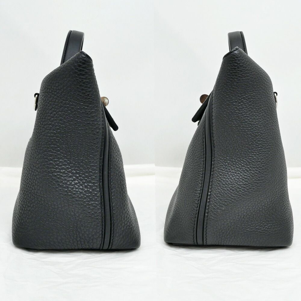 Hermes Van Quatre 29 Black Silver Togo Swift Construction Tote Hand — view 3