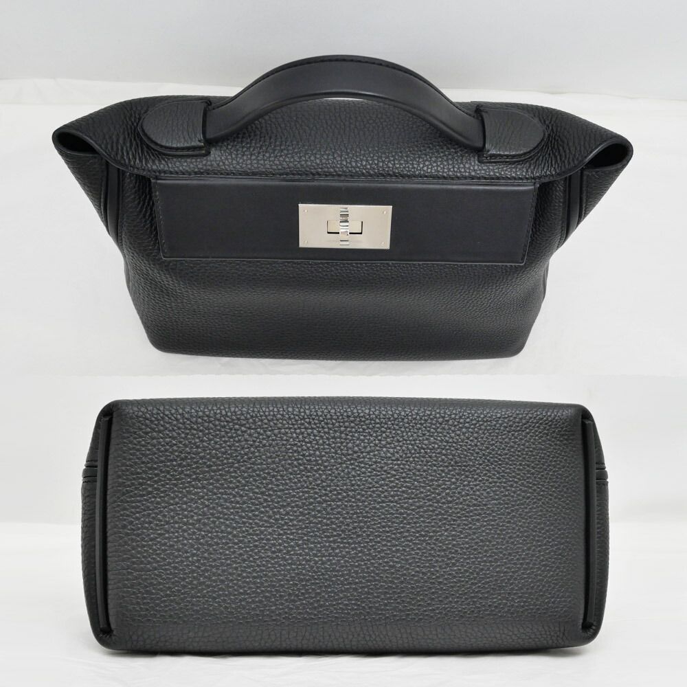 Hermes Van Quatre 29 Black Silver Togo Swift Construction Tote Hand — view 4