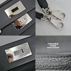 Hermes Van Quatre 29 Black Silver Togo Swift Construction Tote Hand — view 6