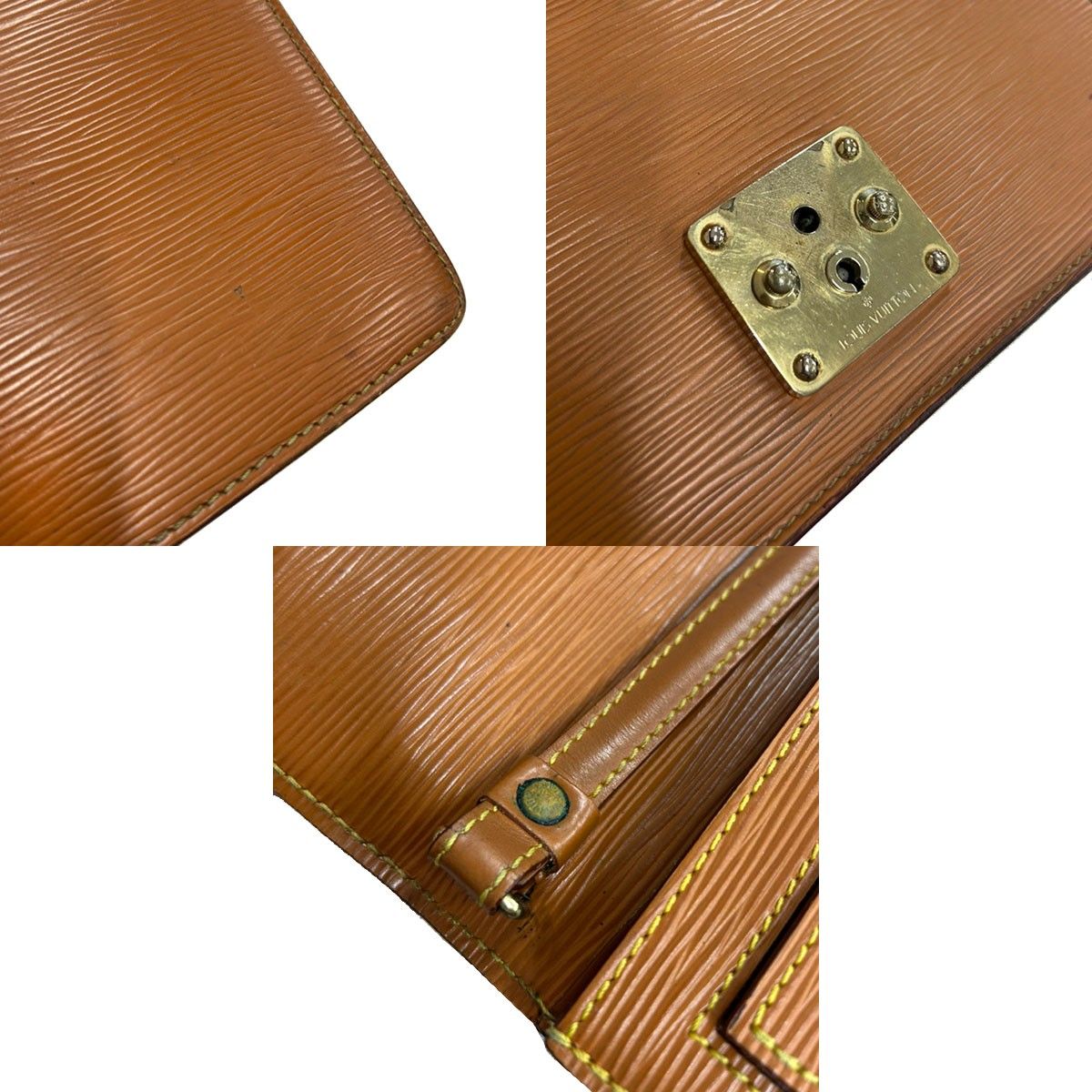 Louis Vuitton Pochette Series Dragonne Epi Second Bag Brown — view 8