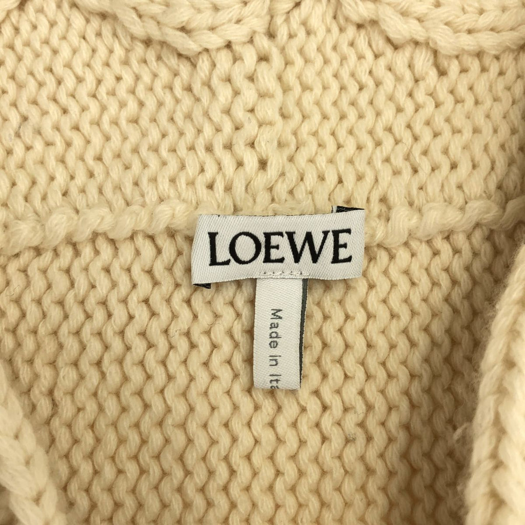 Loewe Aran Knit Pullover Scarf Ivory — view 3
