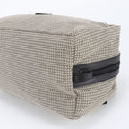 Prada Leather Canvas Clutch Hand Second Pouch — view 3
