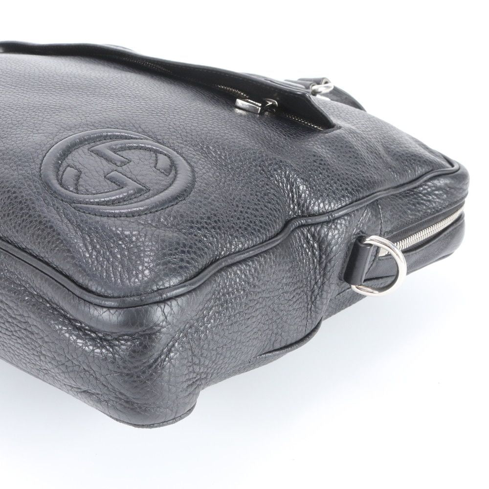 Gucci Interlocking Leather Business Document Briefcase Tote — view 4