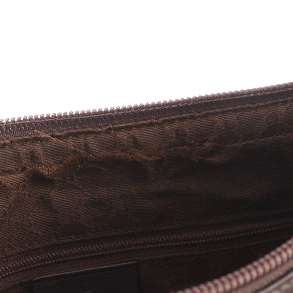 Gucci Leather Shoulder Bag Tote Hand Brown — view 8