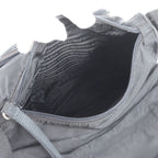 Prada Tessuto Nylon Triangle Logo Leather Shoulder Bag Crossbody Messenger Black — view 7