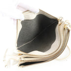 Celine Trio Crossbody Ivory Leather Shoulder Bag — view 7