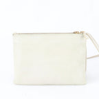 Celine Trio Crossbody Ivory Leather Shoulder Bag — view 3