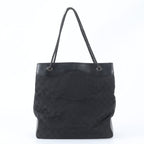 Gucci GG Canvas Leather Tote Shoulder Hand Black — view 3
