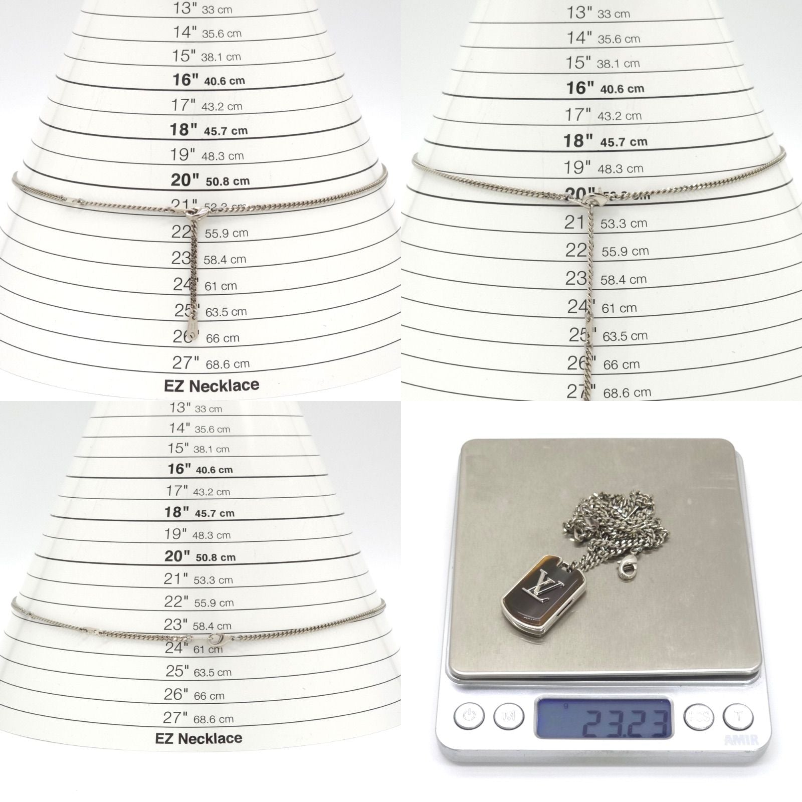 Louis Vuitton Collier LV Shades Necklace 48 58 cm Locket Pendant LV Signature — view 9