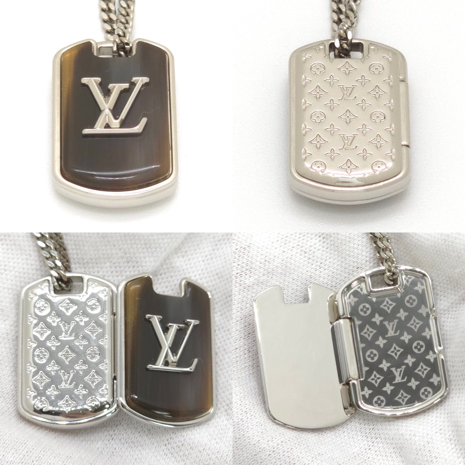 Louis Vuitton Collier LV Shades Necklace 48 58 cm Locket Pendant LV Signature — view 5